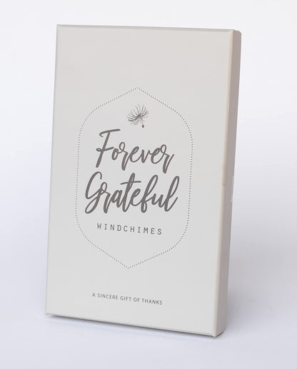 Forever Grateful Wind Chime with Engraved Thank You Message - Unique Gift of Gratitude/Appreciation Gift/Thank You Gift for Special Friend/Family/Coworkers/Teachers/Mentor