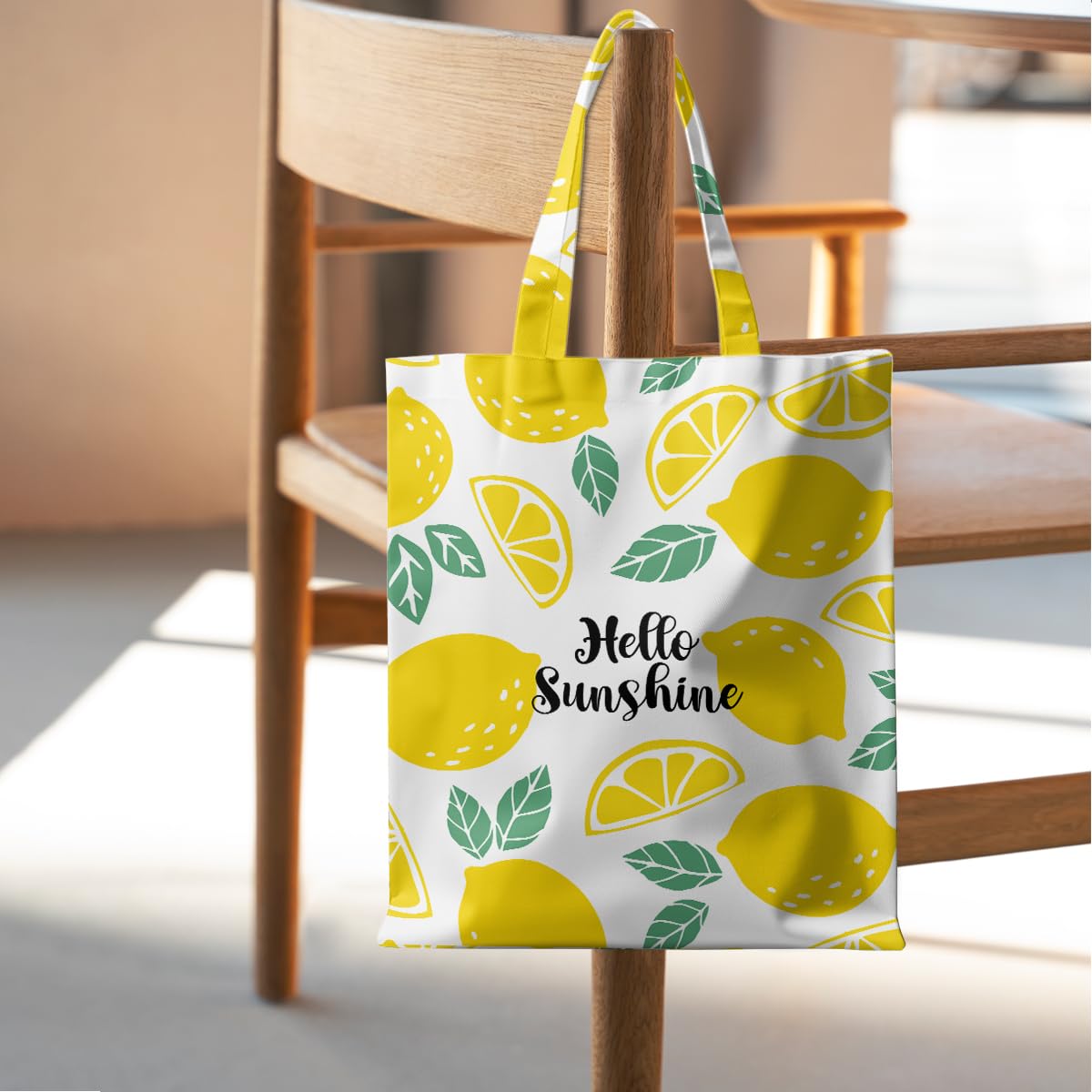 Animal Plant Tote Bag SeaTurtle Butterfly Cat Elephant Gifts Lemon Vegetable Themed Gifts Beach Bag for Camping