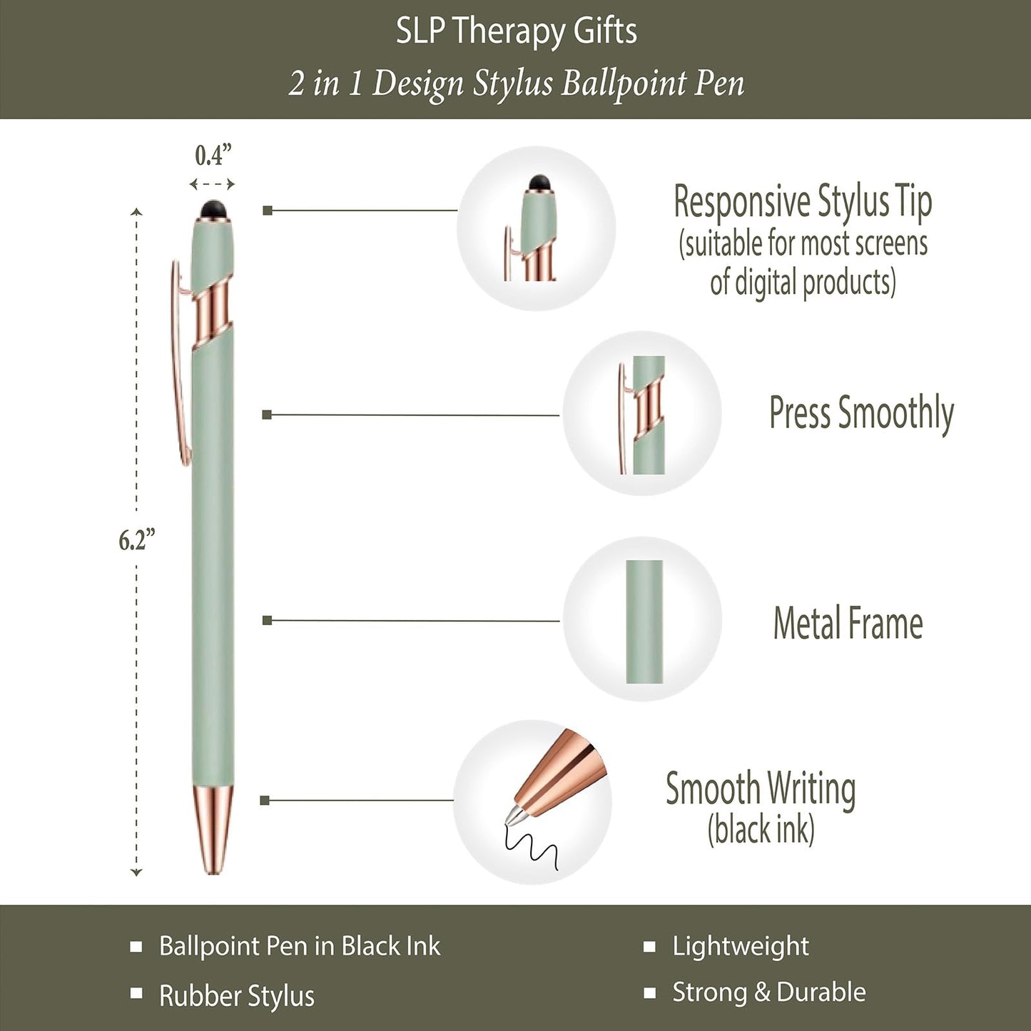 Speech Pathology Gifts Women, SLP Gift Journal Sage Green 200 Pages Notebook A5 Lined with Pen, Speech Therapy Gifts, SLP Appreciation Gift for Speech Language Pathologist Birthday Retirement Holiday