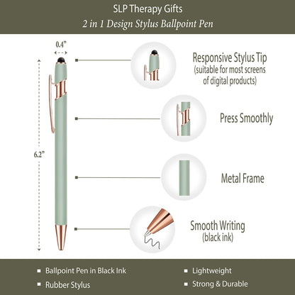 Speech Pathology Gifts Women, SLP Gift Journal Sage Green 200 Pages Notebook A5 Lined with Pen, Speech Therapy Gifts, SLP Appreciation Gift for Speech Language Pathologist Birthday Retirement Holiday