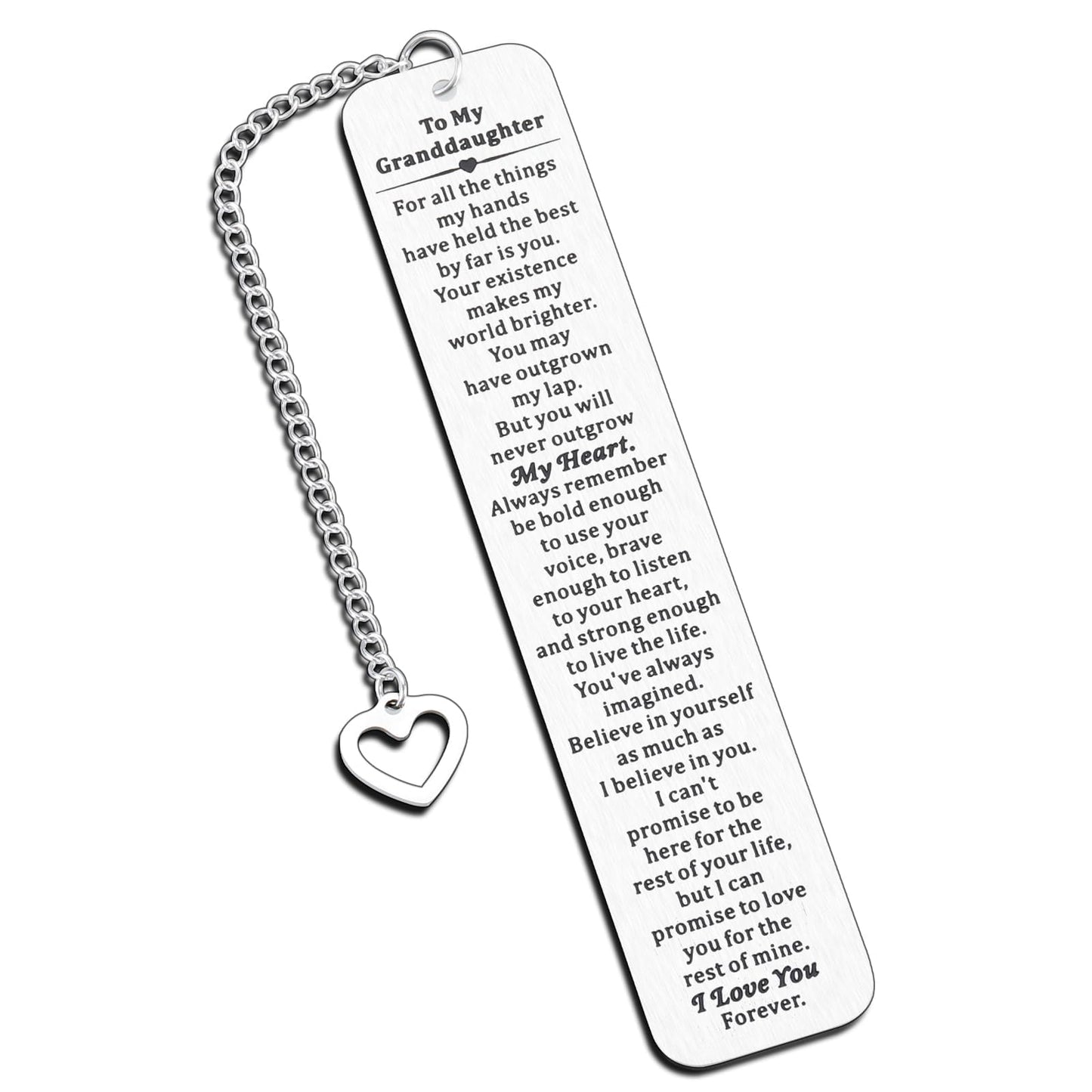 Granddaughter Gifts from Grandma, to My Granddaughter Bookmark, Birthday Graduation Gift for Grand Daughter Girls, Best Grandma Gift, Graduation Gifts for Granddaughters from Nana