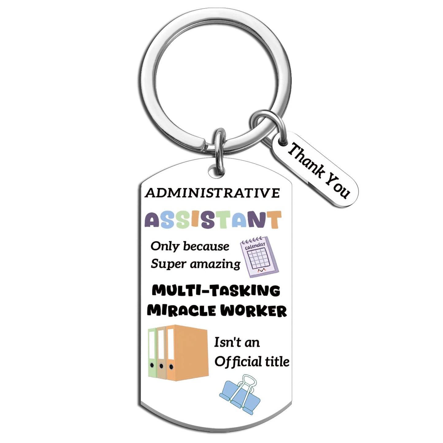 Administrative Professional Day Gifts Administrative Assistant Gifts Assistant Keychain Secretary Gift for Women Appreciation Gift for Coworkers Employee Admin Present for Professionals Admin Keyring