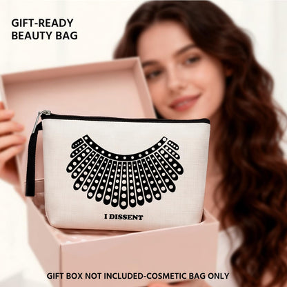 Hanamiya Na Feminist Gifts Women RBG Dissent Makeup Bag -Ruth Bader Ginsburg, Toiletry Bag Gift Ideas for Her Girls Women Daughter Aunt Friends