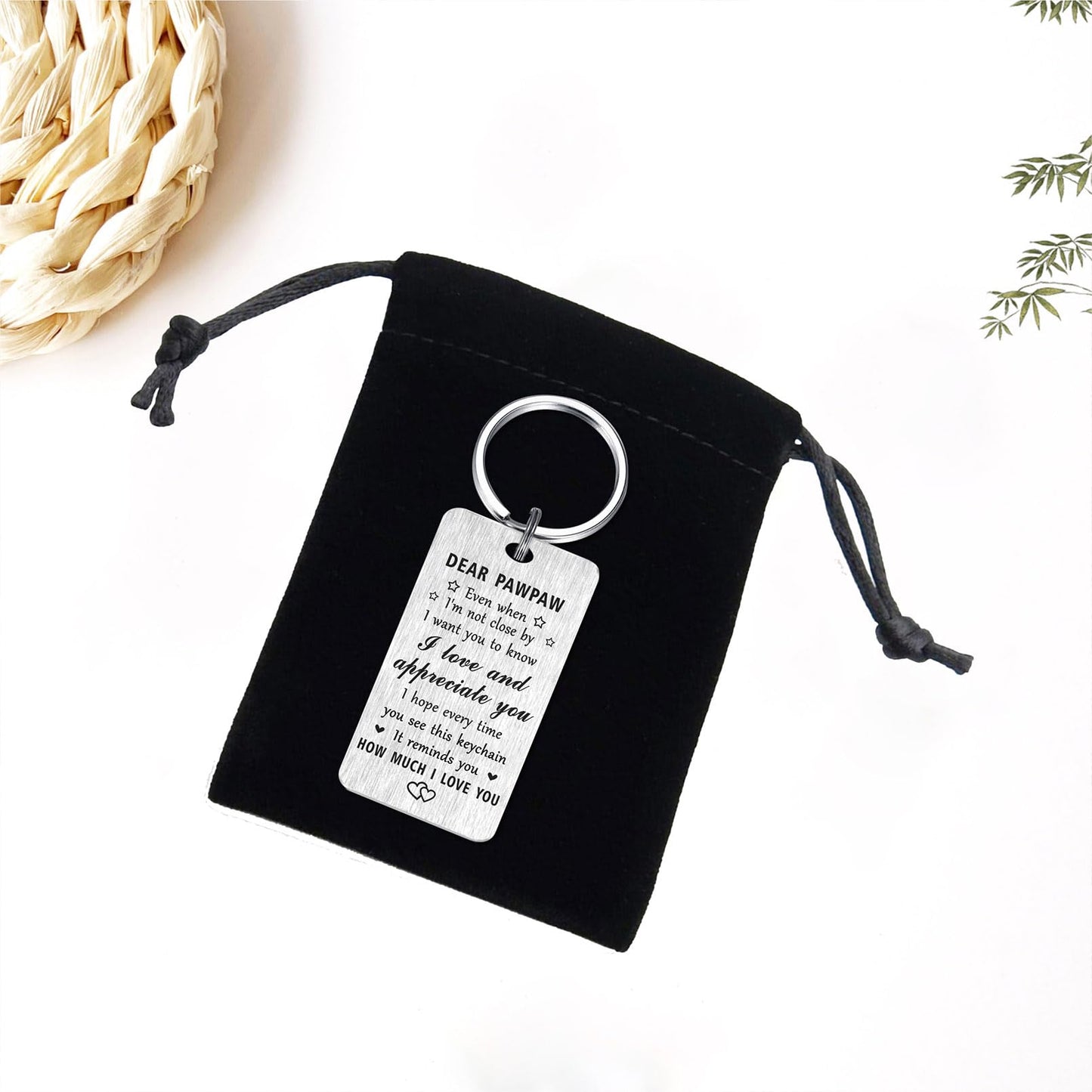 Jzxwan I Love You Pawpaw Gifts, Appreciate Pawpaw Birthday Keychain, Best Key Chain Present from Grandkids