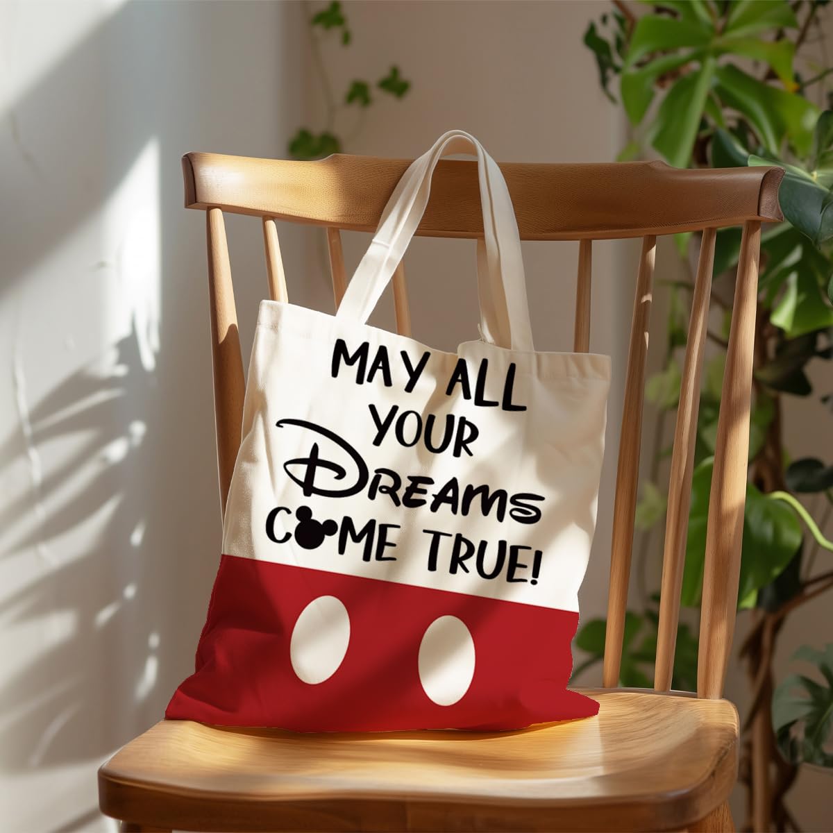 Inspiring Cute Canvas Tote Bag, Reusable, Suitable For Friendship Gifts, Leisure Vacation, Shopping, Work