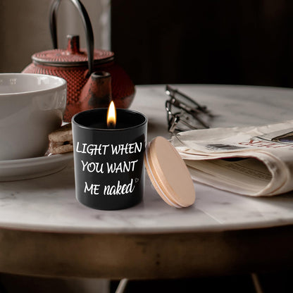 BFJLIFE Gifts for Him Men Funny Unique Anniversary Fathers Day Christmas Birthday Romantic Gag White Elephant Gifts for Boyfriend Husband Men Adults Stocking Stuffers Sandalwood Scented Soy Candle