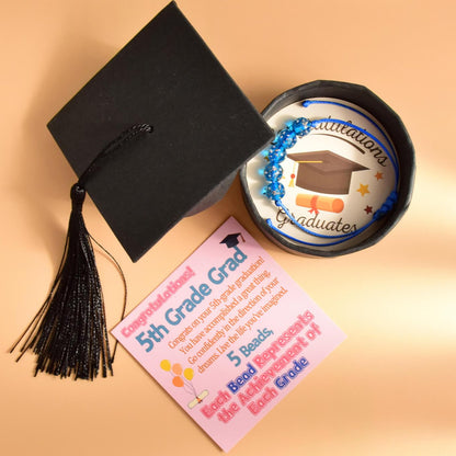 5th 6th 8th Grade Graduation Bracelets Gifts for Her Him Grad Card Congratulations Gift Graduates Cap Box Graduating Daughter Son Granddaughter Grandson Nephew Niece Bracelet Jewelry Ideas Unique