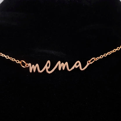 Mema Gifts Necklace for Women Grandma Birthday Personalized Items Jewelry Best Mema Necklace