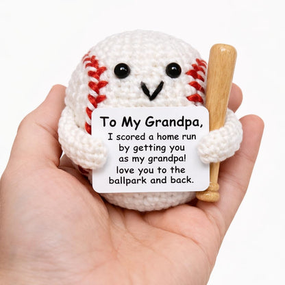 Grandpa Gifts for Father Day, Birthday Gifts for Grandpa, Positive Handmade Crochet from Granddaughter and Grandson