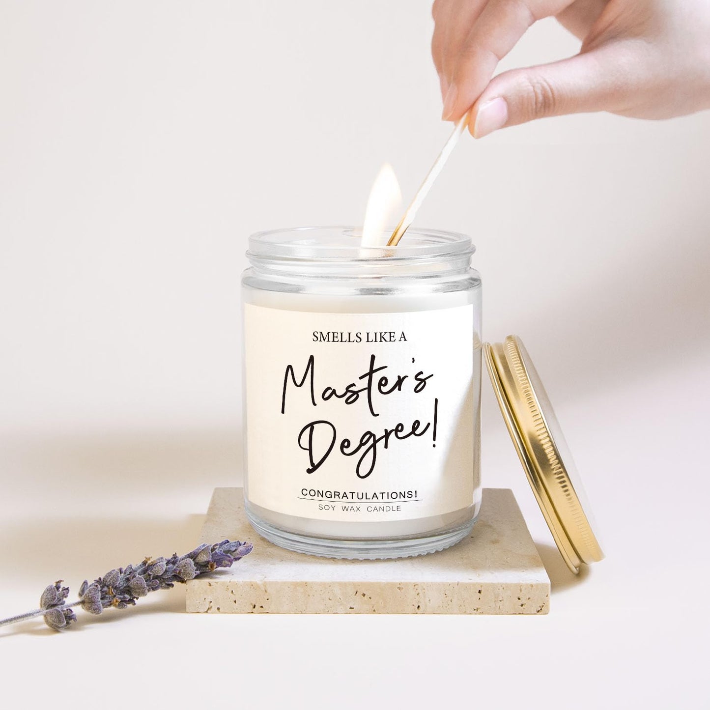 Masters Degree Graduation Gifts, Masters Graduation Candle for Her Him, Grad Gift for Women Men, Graduate Presents for Masterate Class of 2026, Lavender Scented