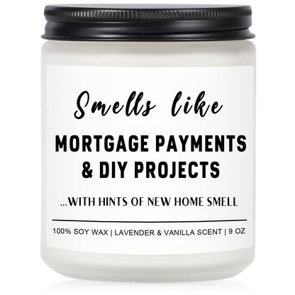 Funny House Warming Gifts New Home Housewarming Gifts New Home Gift Ideas for Women Men Couple First Apartment Essentials Homeowner Decor Closing Gift - Lavender Scented Candle 9 oz (Homes 2)