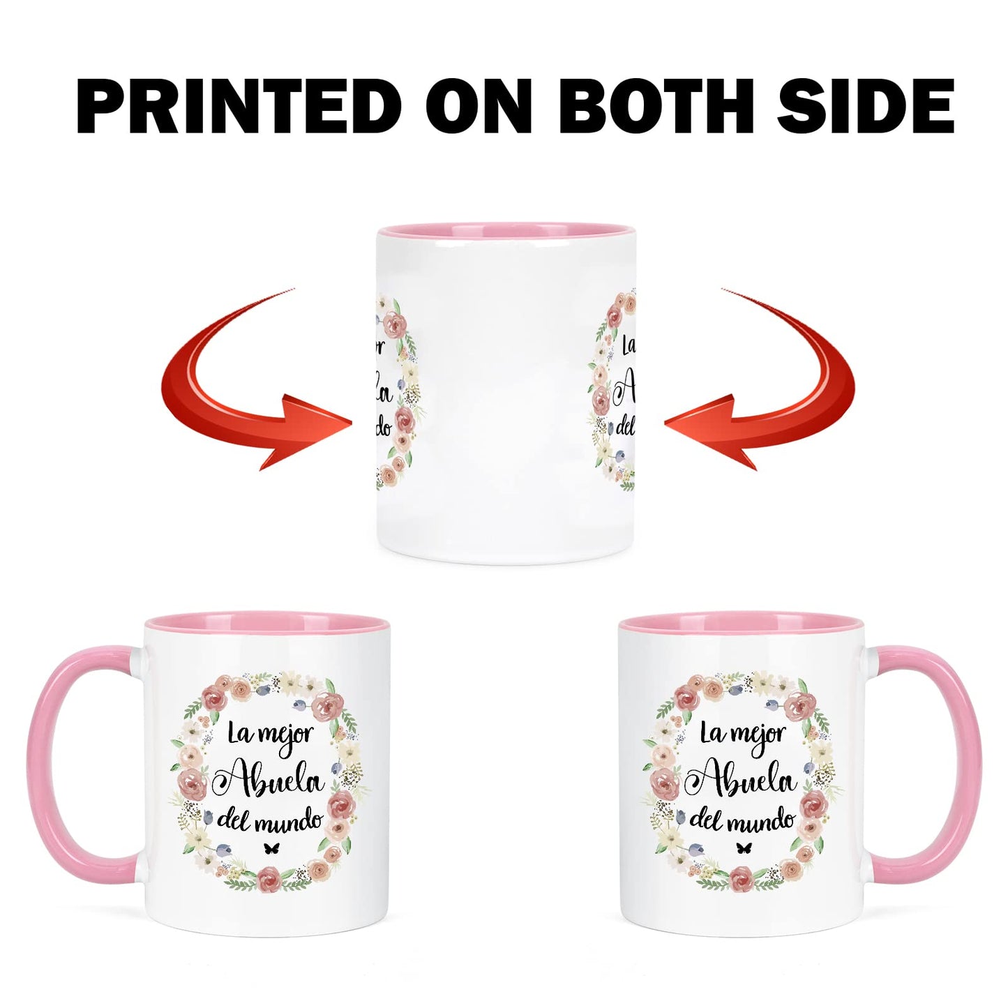 YHRJWN - Gifts for Grandma from Grandchild, Abuela Gifts In Spanish, Best Grandma Ever Mug, Grandmother mug, Mothers Day Christmas Birthday Gift for Grandmother Mimi Gigi 11Oz