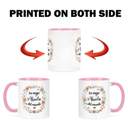 YHRJWN - Gifts for Grandma from Grandchild, Abuela Gifts In Spanish, Best Grandma Ever Mug, Grandmother mug, Mothers Day Christmas Birthday Gift for Grandmother Mimi Gigi 11Oz
