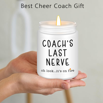 Coach Gifts for Women or Men, Appreciation Gift for Baseball Softball, Best Birthday Gift for Volleyball Hockey Coach, Coach’s Last Nerve, Lavender Scented Candles