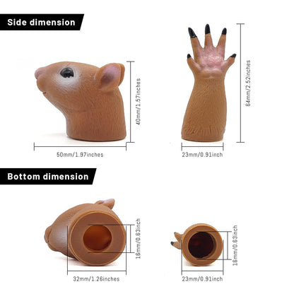 Squirrel Finger Puppet Tiny Hands Theater Prop, Funny Gag Gift for White Elephant, Easter Basket Swap, Adults and Kids