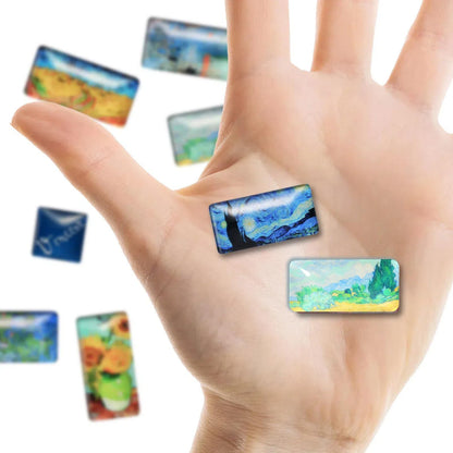 Decorative Art Strong Magnets for Refrigerator Office Kitchen Whiteboard Locker, Gifts for Art Lovers (Vangogh) (5, Small)