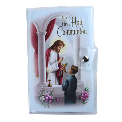 Needzo Boys First Communion Gift Set, Snap Wallet with Scapular, Rosary, Lapel Pin, and Mass Book, All in One, 4 Items