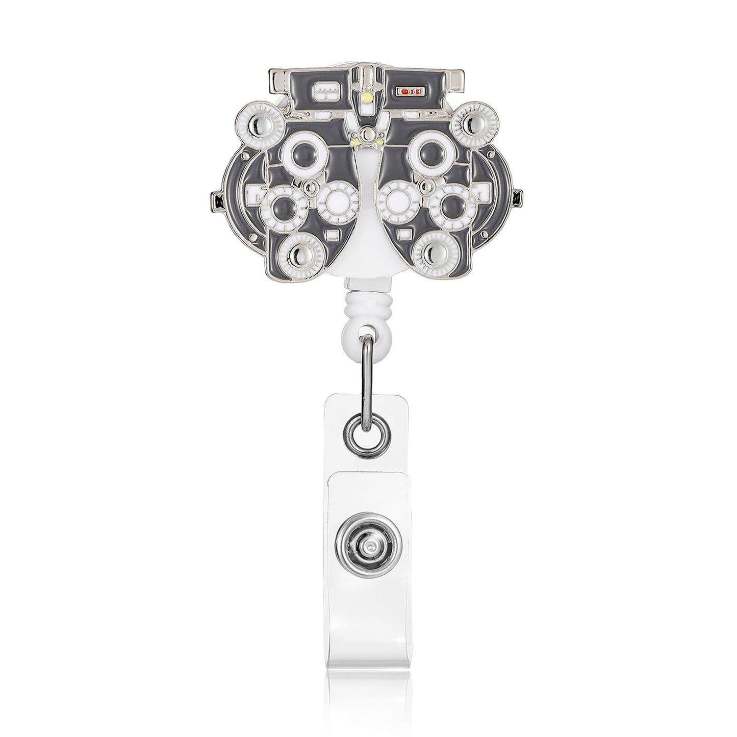 Medical Optometry Badge Reel Retractable Eye Doctor Badge Holder Ophthalmology ID Badge Clip for Ophthalmologist Nurse