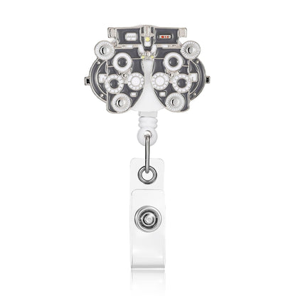 Medical Optometry Badge Reel Retractable Eye Doctor Badge Holder Ophthalmology ID Badge Clip for Ophthalmologist Nurse