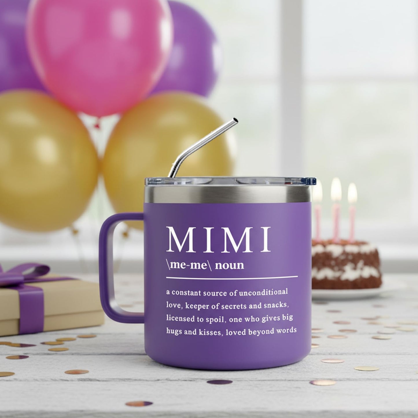 WECACYD Mimi Gifts - 14Oz Mimi Coffee Mug - Mother Day Gift -Mimi's Birthday Gifts - Gift for Mimi's from Granddaughter, Grandson, Grandkids for Birthday, Mothers Day, Christmas