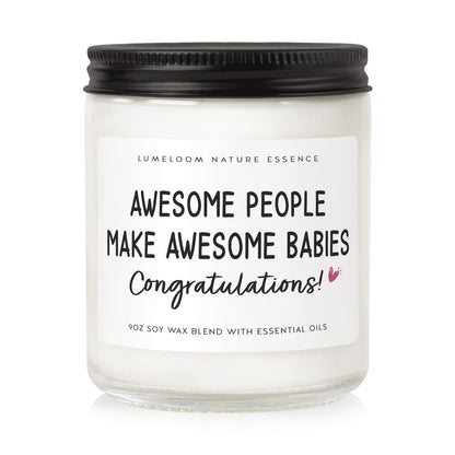 LUMELOOM Gender Reveal Gifts, New Parents Gifts for Couples- 9oz Lavender Scented Soy Wax Candle- Presents for New Mom, Mom to Be, Expecting Mother, Pregnancy Women, Baby Shower