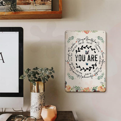 Gifts for women Metal Sign Encouragement Gifts for Best Friend Women, Inspirational Gifts 8x12 Inches Tin Sign