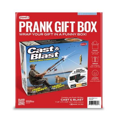 Prank-O Prank Gift Box - Cast & Blast, Gag Gift Empty Box, Practical Joke for Christmas