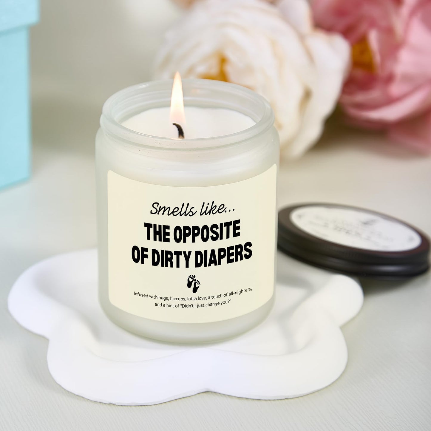 Kosmickiss New Parents Gifts for Couples, Funny Gender Reveal Gift, Mom&Dad Gift for New Parents, Lavender Aroma Candle