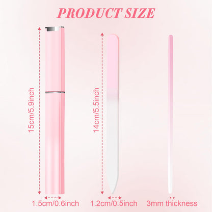 NICEMOVIC 6 Pack Glass Nail File for Natural Nails, Mothers Day Gifts, Stocking Stuffers for Teen Girls Women Adults, Easter Basket Stuffers, Birthday Christmas Bulk Small Gifts for Women Teens Girls