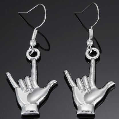 Sign Language Earrings Gifts for Women Earrings Friends Teachers Students Deaf Interpreter I Love You Asl Earrings