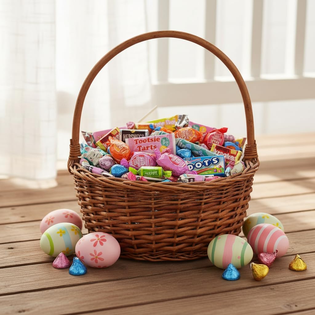 Easter Candy Bulk Variety Pack 2lb - Assorted Chocolate Bulk Easter Candy Individually Wrapped for Party Favors, Easter Egg Fillers & Easter Basket Stuffers - 2 Pounds
