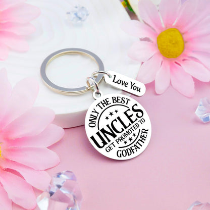 Godfather Proposal Gifts Godfather Gift Keychain Godparents Proposal Gift From Godchild Promoted To Uncle Godfather's Proposal Gifts Uncle Baby Announcement Baptismal Birthday Christmas for Men