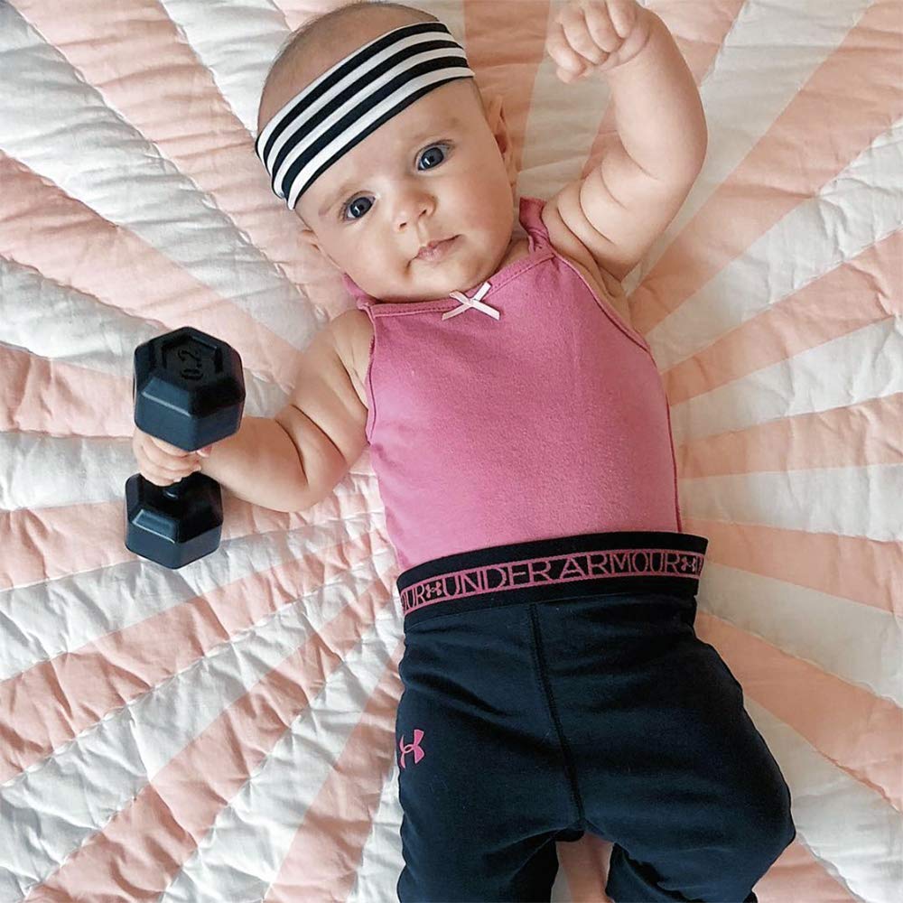 Genuine Fred Buff Baby Dumbbell Rattle Engaging and Sensory Rich Toy, Lightweight and Easy to Hold, Fun Gift for Fitness Enthusiast and New Parents