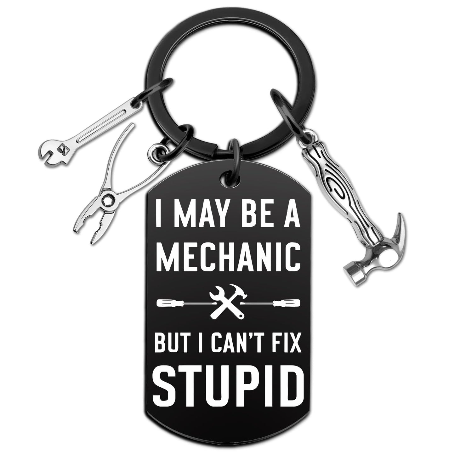 Aisity Mechanic Gifts Cool Keychain for Men Mechanics Adults Handyman Construction Worker Carpenter Machinist Dad Grandpa Father's Day Gifts Cool Mechanic Gift for Construction Workers