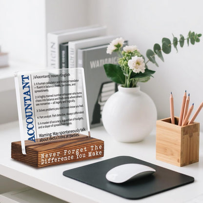 Thank You Gift for Accountant na CPA, CFO, Coworkers, Accountant Gifts for Women, Accounting Graduation Gifts, Inspirational Gifts for Employee Mentor Coach Executive Decorative Signs-LMY07