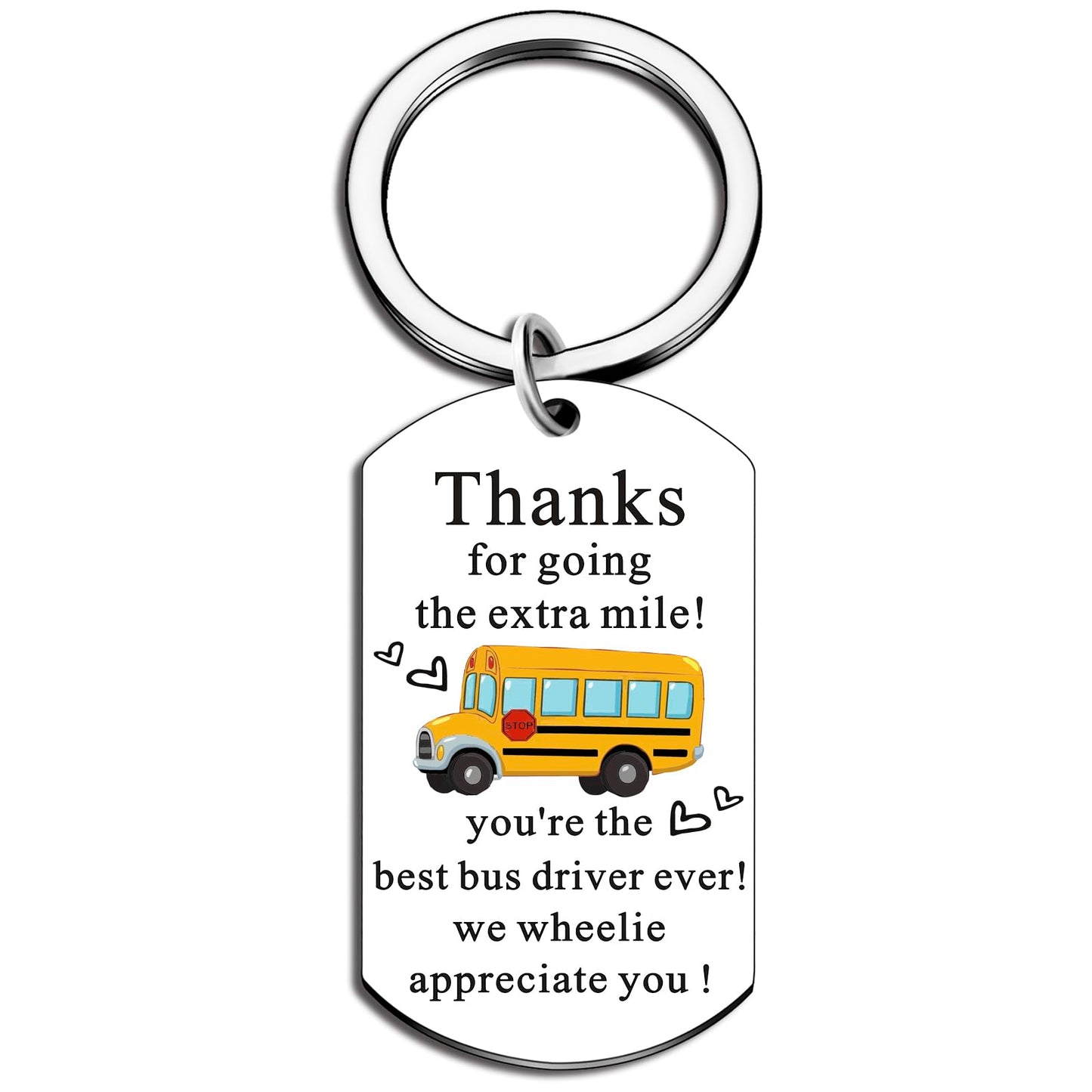 School Bus Driver Gifts Bus Driver Appreciation Gifts Valentine Gift Thank You Keychain Birthday Thanksgiving Day Christmas Stocking Stuffers Birthday Gift Retirement Custodian Appreciation Gift