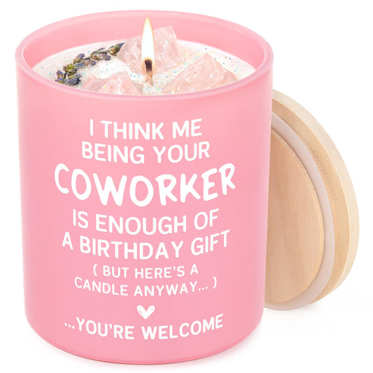Coworker Birthday Gifts for Women, Funny Coworkers Candle 10Oz, Best Birthday Gift for Coworker Female, Work Besties, Cute Handmade Soy Wax Scented Candles