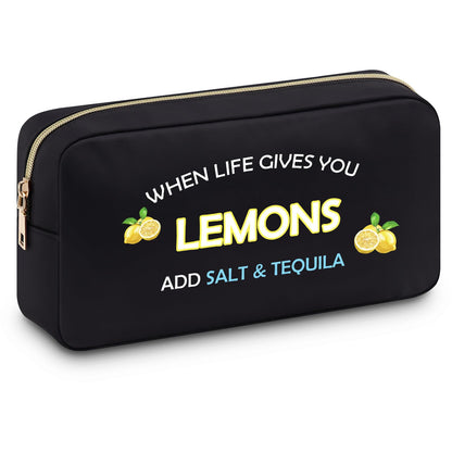 Lemon Gifts Lemon Lover Gift for Women Lemon Makeup Bag Fruit Zipper Pouch Bag Funny Cosmetic Bag Travel Toiletry Bag for Women Fruit Lover Best Friend Bestie Birthday Friendship Christmas