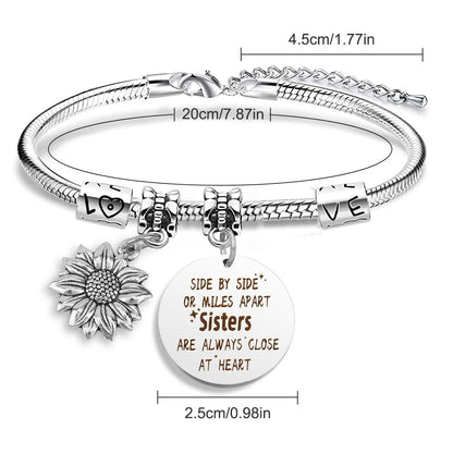 Sister Birthday Gifts Christmas Mothers Day Sisters Graduation Valentines Bracelet Sunflower,Butterfly,Elephant