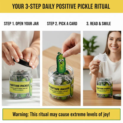 DEARMINE 60 Positive Pickle Cards Jar, Graduation Gifts, Mothers Day Birthday Gifts for Mom, Women, Coworkers, Adults, Teachers, Friends, Teen Boys, Teen Girl Gifts Trendy Stuff