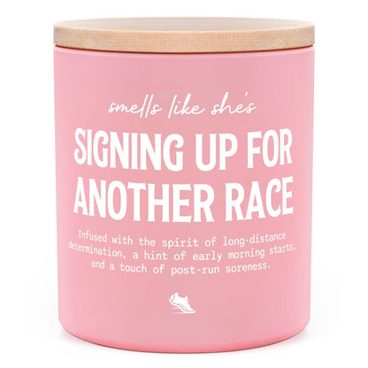 Gifts for Runners Women, Funny Marathon Essentials Candle 10Oz, Cross Country, Half Marathon, Track and Field Runner Gifts, Running Accessories for Women Friends, Soy Wax Scented Candle