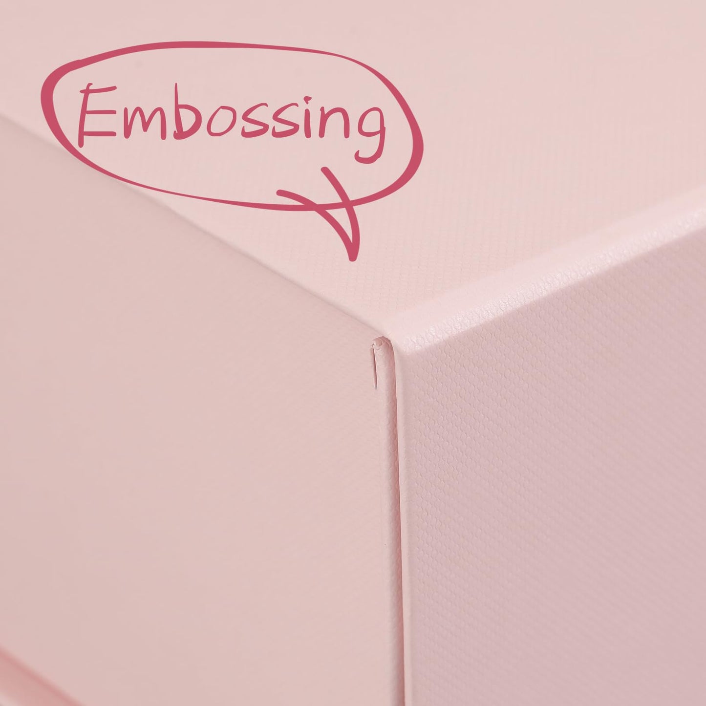 Rsgift Pink Gift Boxes,Collapsible 9.7x7.2x3.3 Inch Gift Box with Lids,Magnetic Closure Matte Textured Finish Box for Wedding,Birthday,Mother's day,Christmas