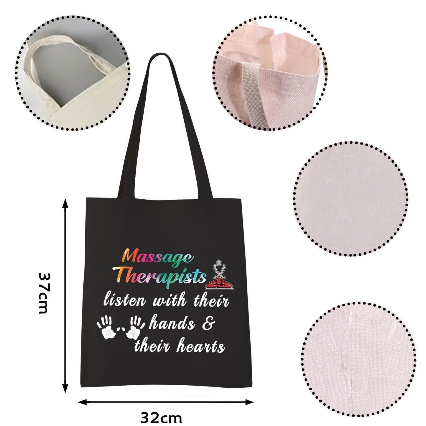 VAMSII Massage Therapist Gift Tote Bag - Massage Therapy Supplies - Masseuse & Massagist Gift