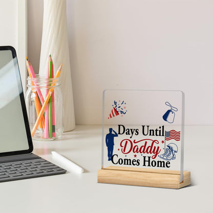 Funny Deployment Countdown Calendar Deployment Decorations Gifts for Hero Home Hero Military Gifts Kids Colleagues Family Countdown Gifts for Him Her 4 X 4 Inch