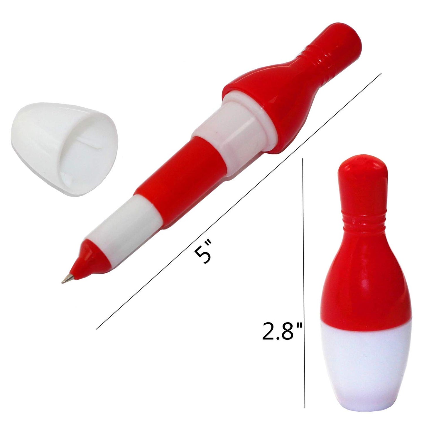30pcs Bowling Ballpoint Pen Cute Cartoon Retractable Ball Pen (Random Color)
