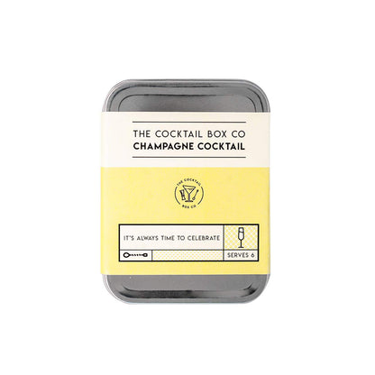 The Cocktail Box Co. Champagne Cocktail Kit - TSA Approved Champagne Travel Kit - Engagement & Birthday Gift - Pack of 1, Stainless Steel, Powder Form