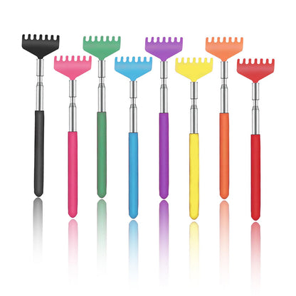 8-Piece Gift Box Set Retractable Back Scratchers- Portable Metal Body Massager Tool, Multi-Color Set for Men Women Kids & Pets - Father's Day, Valentine's, School Season