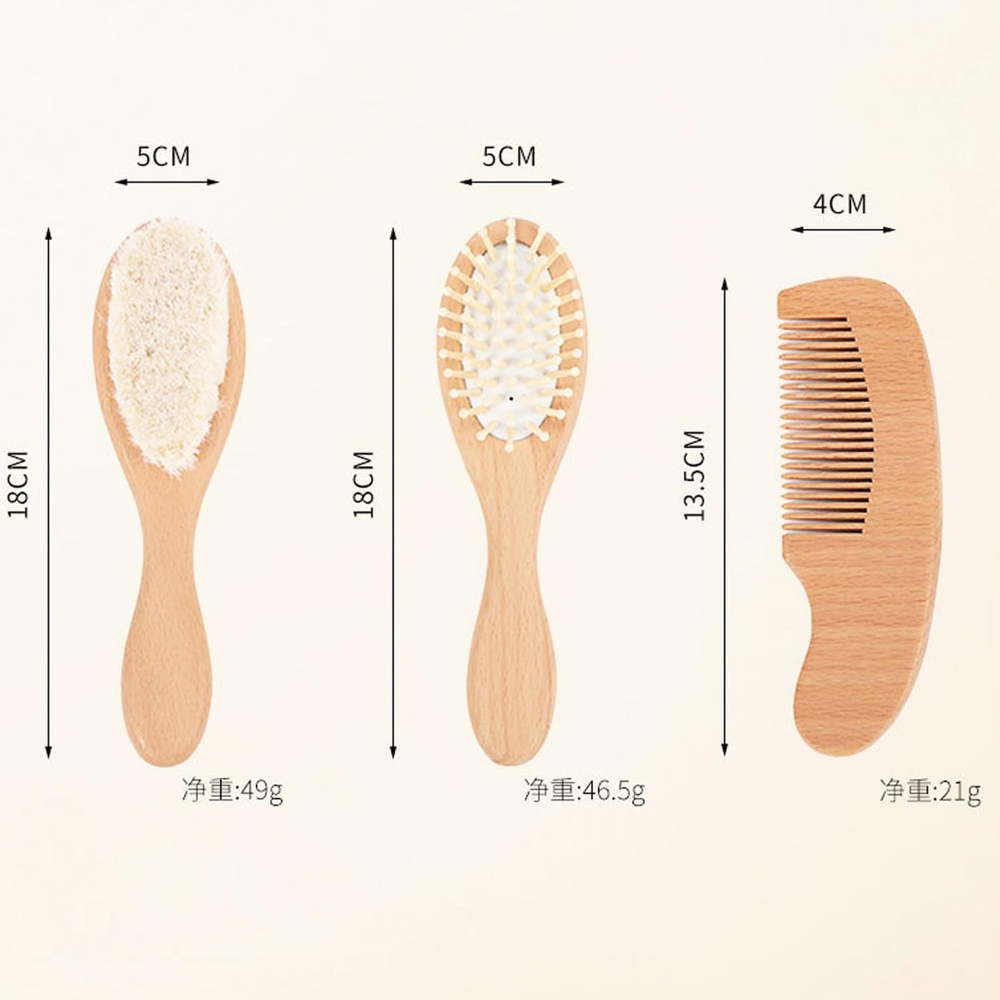 Personalized Baby Gift Newborn Hair Brush and Comb, Customized Engraved Baby Keepsake，Personalized Girls Brush and Comb Set， Wood Bristle Toddler Comb, Cradle Cap Brush(Pink)