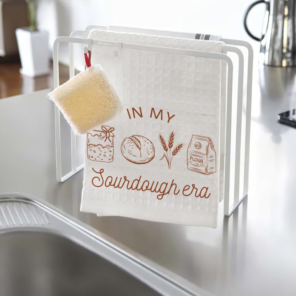 in My Sourdough Era Sourdough Flour Sack Kitchen Towels Funny Sourdough Kitchen Towel Gifts for Baker Mom Grandma, Sourdough Bread Towel Sourdough Bread Baker Gifts Bakers Lover Towels 16x24