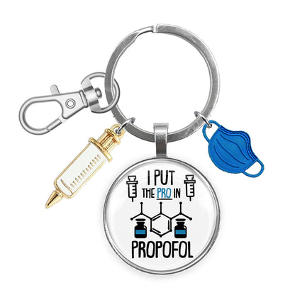 Anesthesia Gifts Anesthesiologist Keychain for Christmas Graduation Birthday Retirement Thank You Gifts for CRNA ICU RN Medical Nurse Anesthesia Assistant Surgical Tech Doctor Anesthetist Jewelry